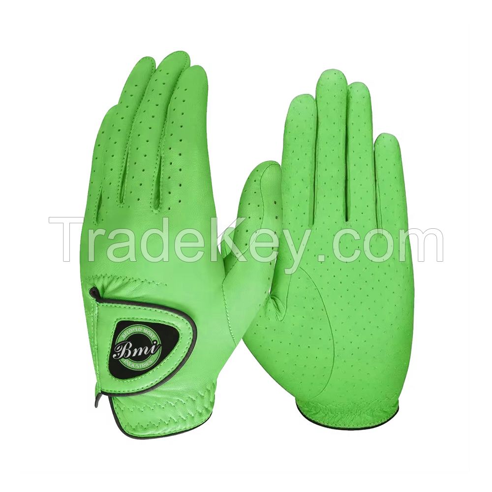Factory Price Leather Golf Gloves Cabretta Great Quality Customized Logo Suitable Cabretta Leather Golf Gloves