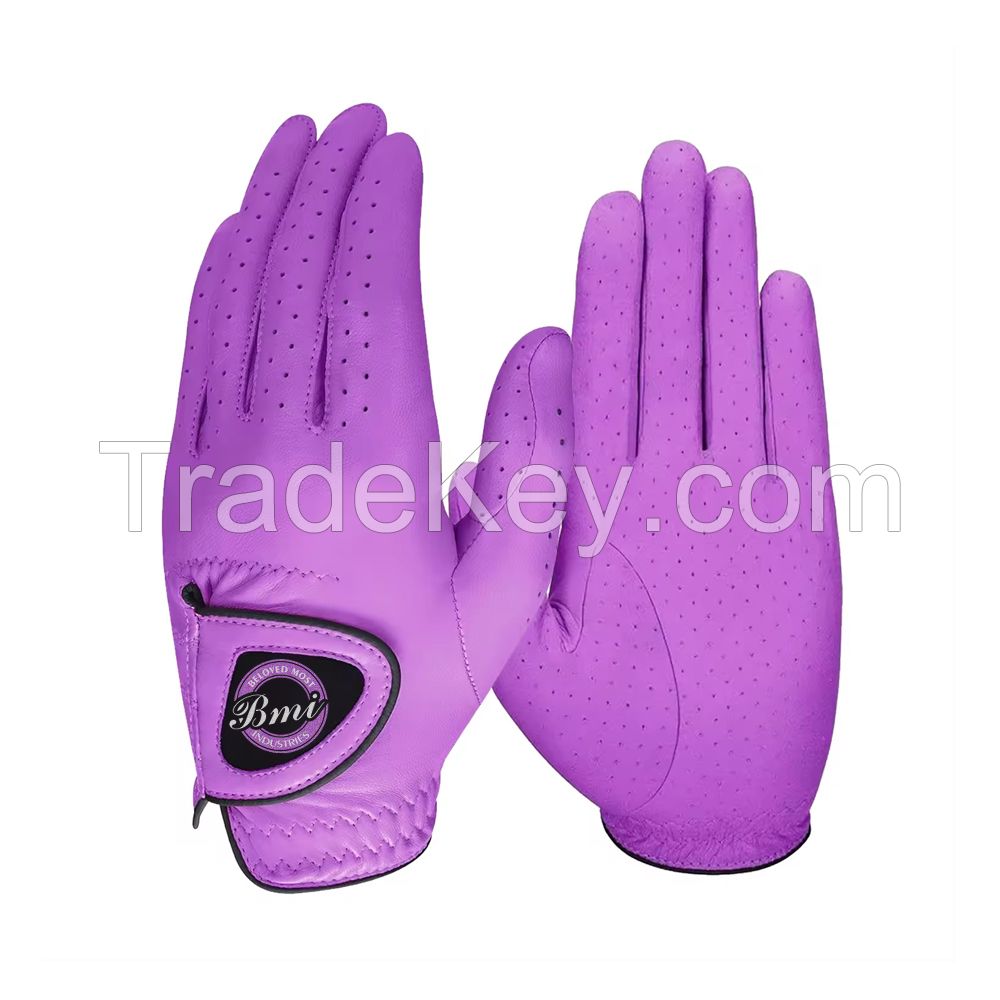 Factory Price Leather Golf Gloves Cabretta Great Quality Customized Logo Suitable Cabretta Leather Golf Gloves