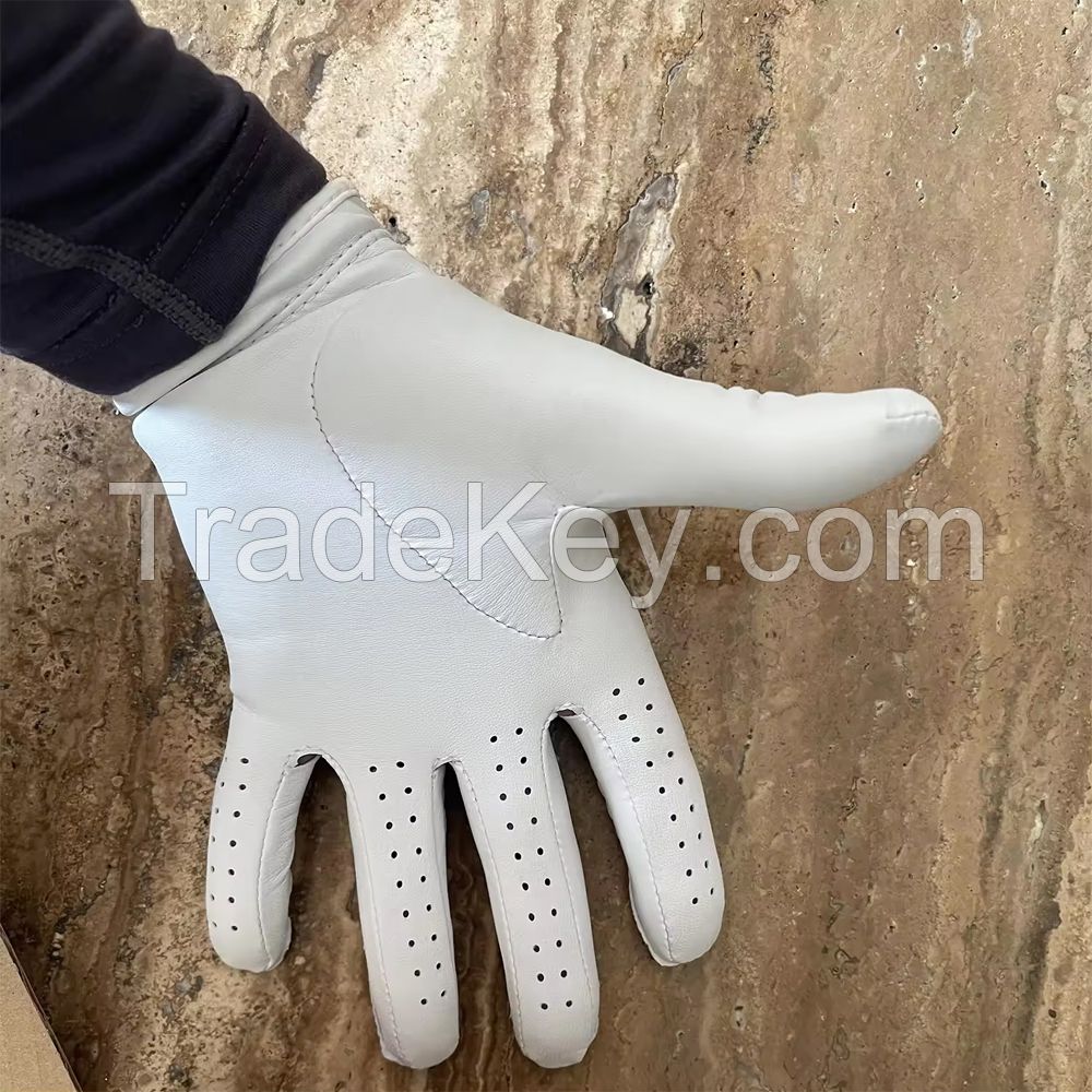 Wholesale Full Finger Golf Gloves Cabretta Anti-Slip Leather Customized Logo Golf Glove