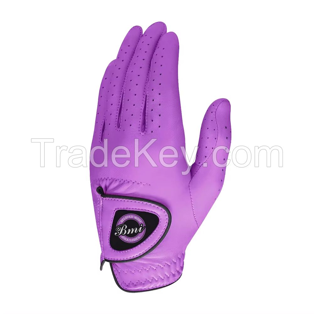 Factory Price Leather Golf Gloves Cabretta Great Quality Customized Logo Suitable Cabretta Leather Golf Gloves