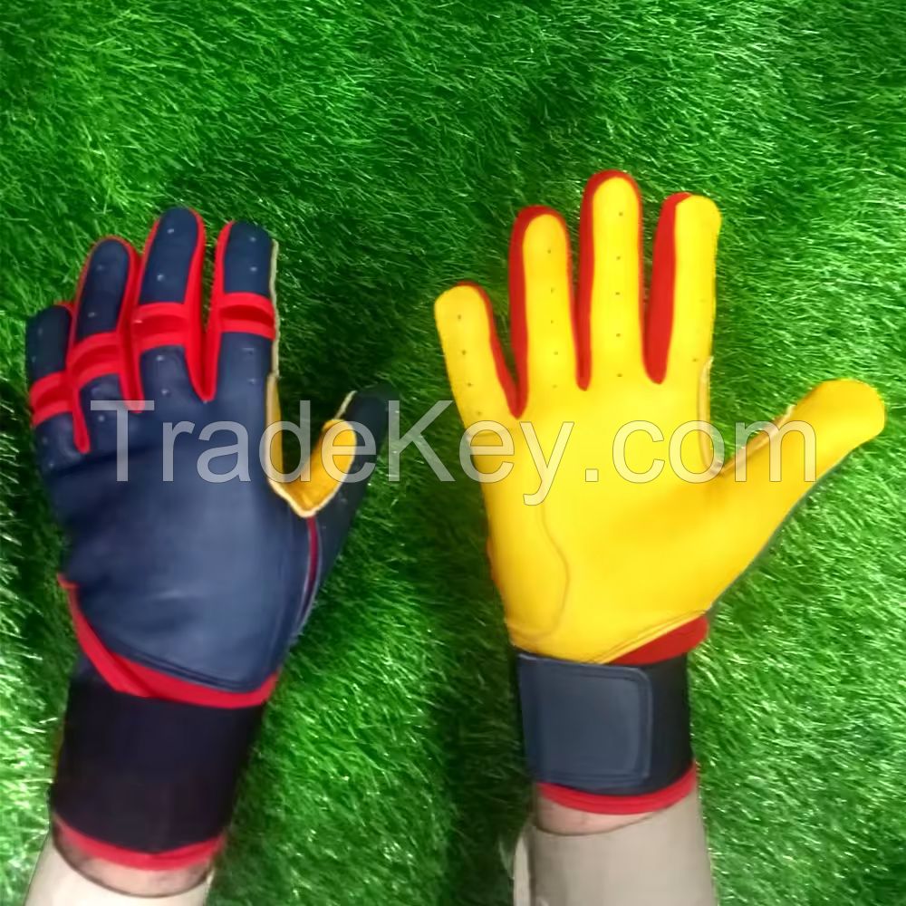 Custom Design Baseball Batting Gloves Manufacturer OEM Premium Split Leather Anti-slip Custom Logo &amp;amp; Design Baseball Glove