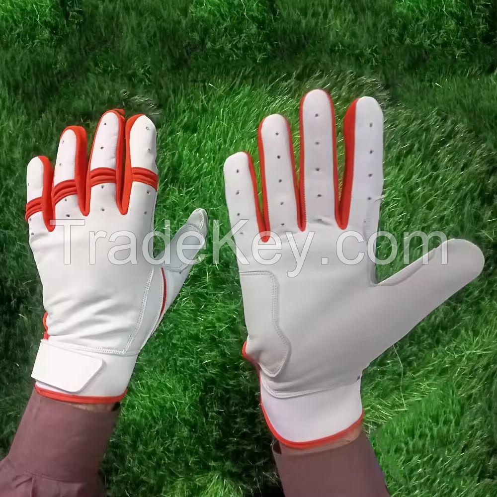 Custom Design Baseball Batting Gloves Manufacturer OEM Premium Split Leather Anti-slip Custom Logo & Design Baseball Glove