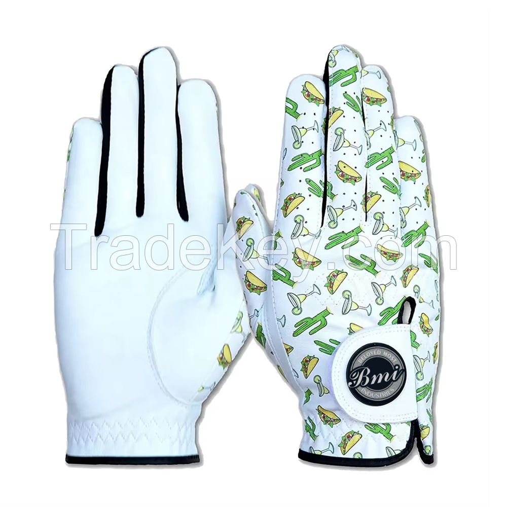 Wholesale Gloves Golf Cabretta Anti-slip Leather Golf Glove Customized Logo Golf Gloves