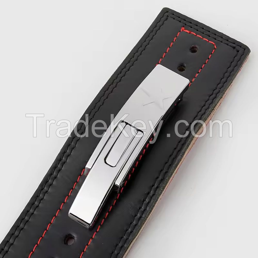 Back support Power lifting Belts Genuine Leather Adjustable Lever belt