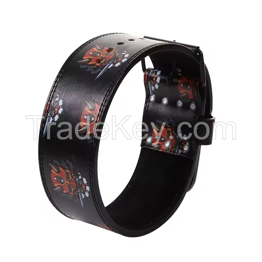 Customized Logo Printing New Design Light Weight Fighting Gym Wear Leather Weightlifting Belts