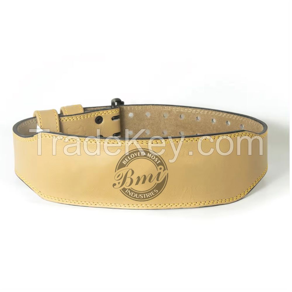 2024 Heavy Duty New Style Weightlifting Leather Belt Genuine Leather Made Weightlifting Belt