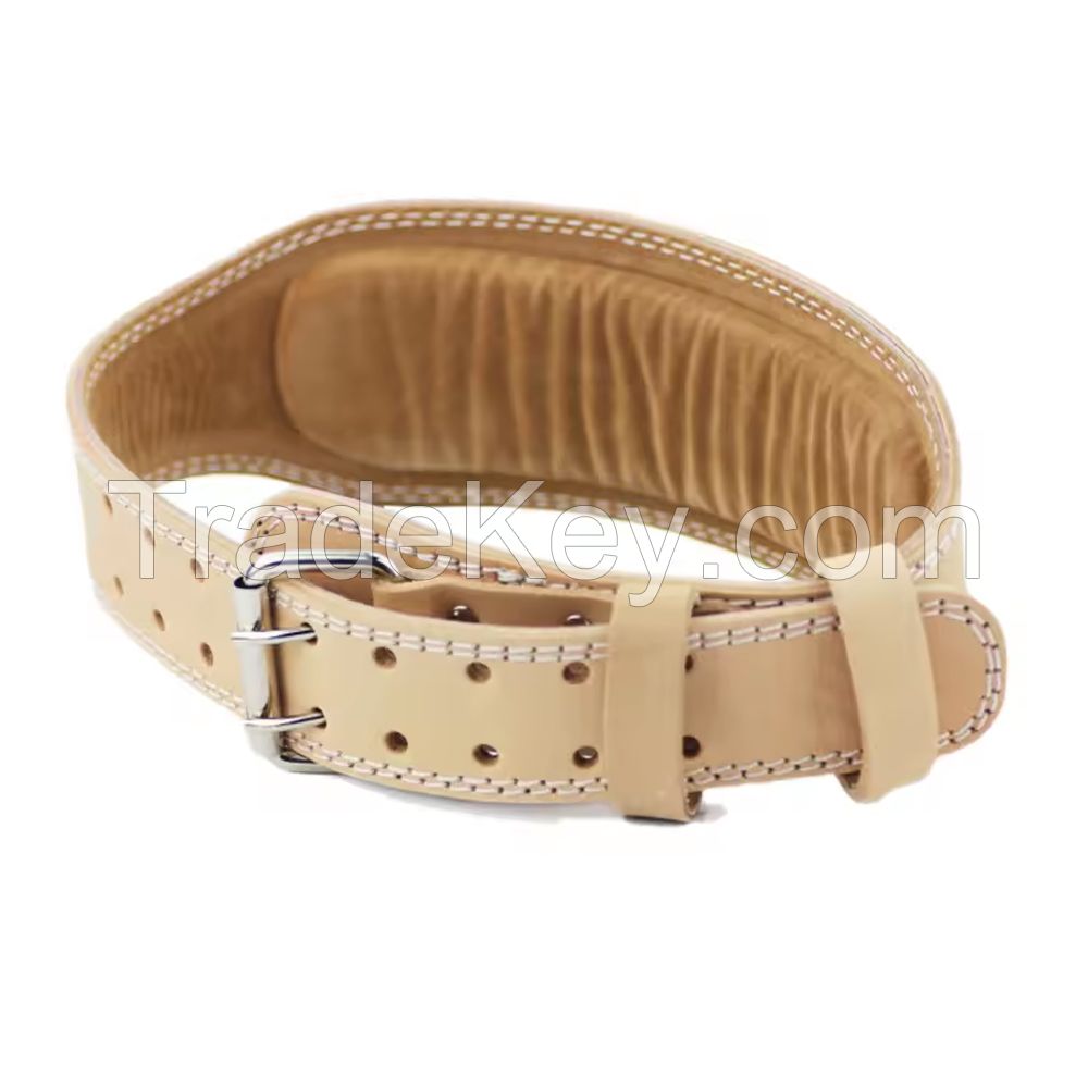 Leather wear-resistant weight lifting belt gym custom LOGO weightlifting belt gym waist belt for gym