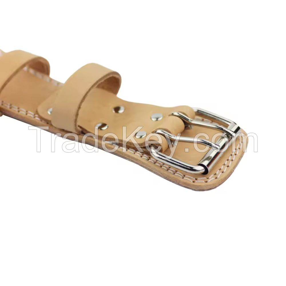 Leather wear-resistant weight lifting belt gym custom LOGO weightlifting belt gym waist belt for gym