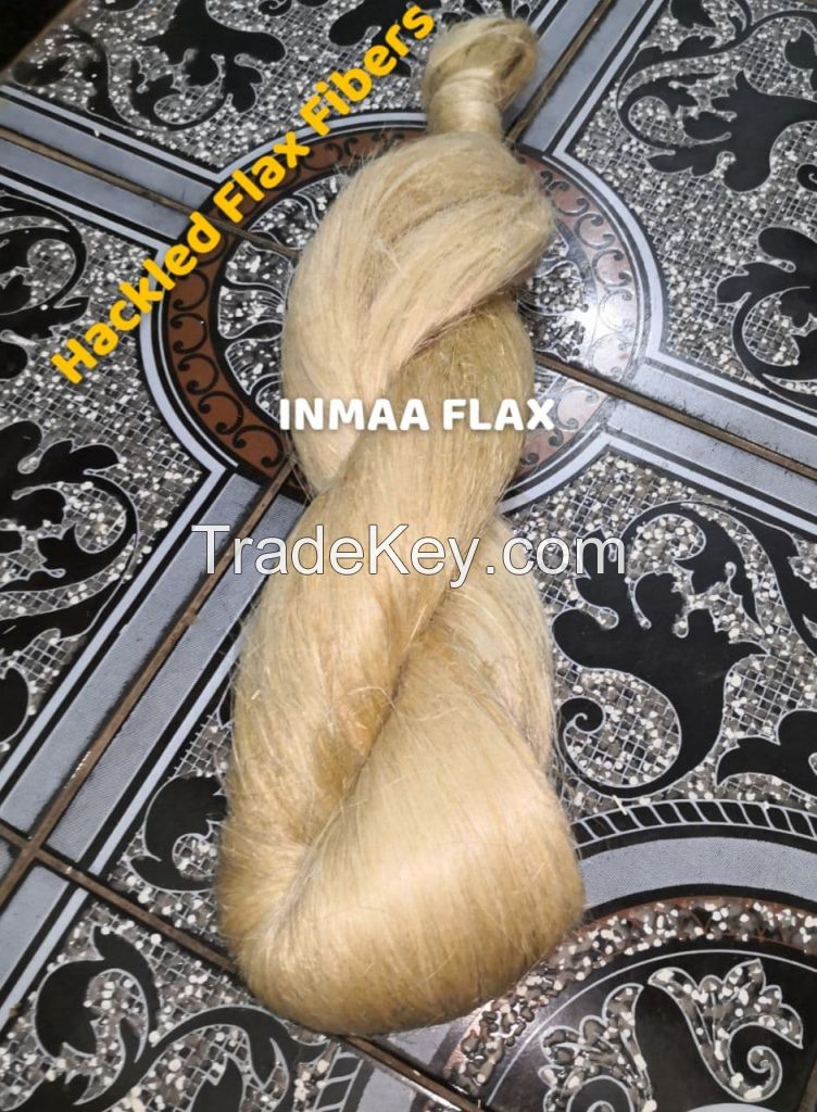 Hackled Flax Fibers