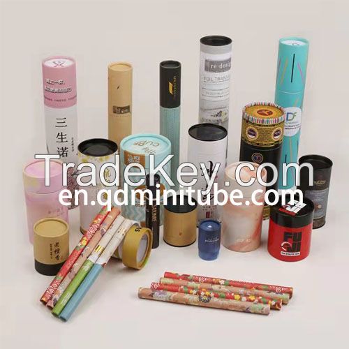 Round kraft paper tube packaging wholesale for tea biodegradable cardboard paper tube