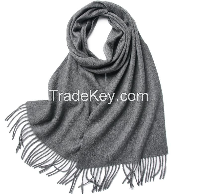 Custom Luxury Thick Poncho Shawl Knitted Pashmina Blanket Winter 100% Pure Cashmere Scarf For Women