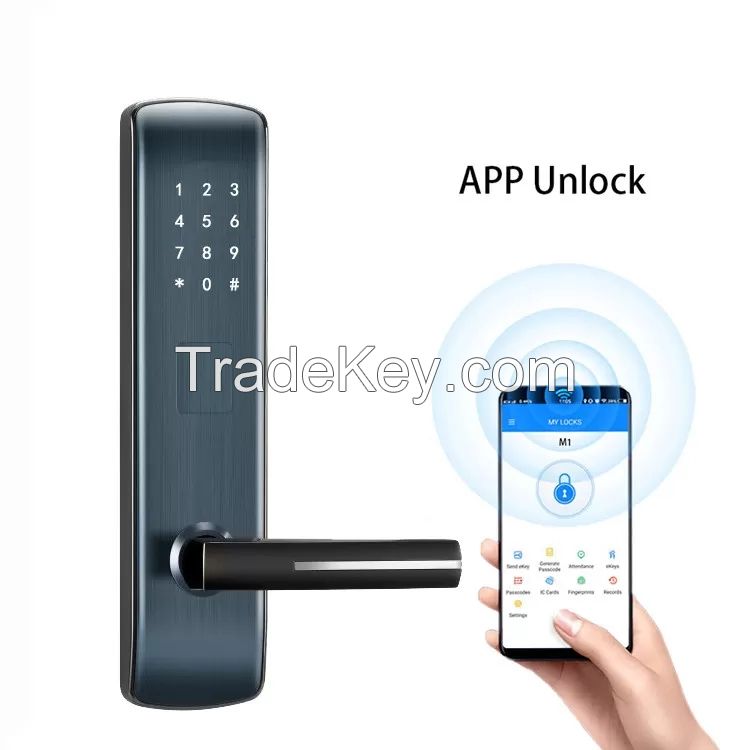 Touch Screen FCC Intelligent Door Lock 300mm Electronic Combination Door Lock