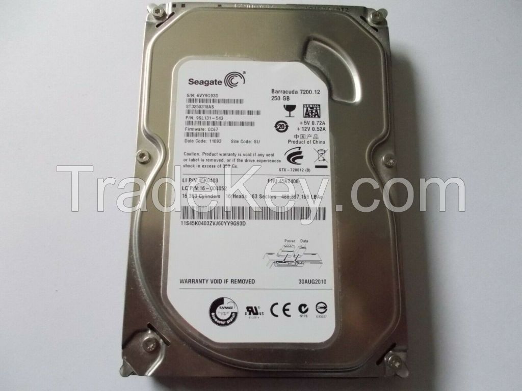 Seagate barracuda HDD, 250 GB SATA II, 7200 RPM, 8 MB, ST3250318AS