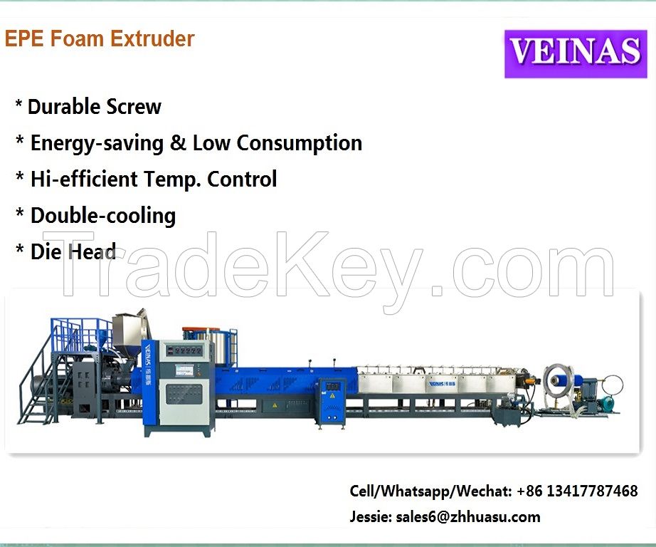 EPE Foam Extruder, Expanded Polyethylene Foam Sheet Making Machine, EPE Foam Extruding Machine, Extrusion Line