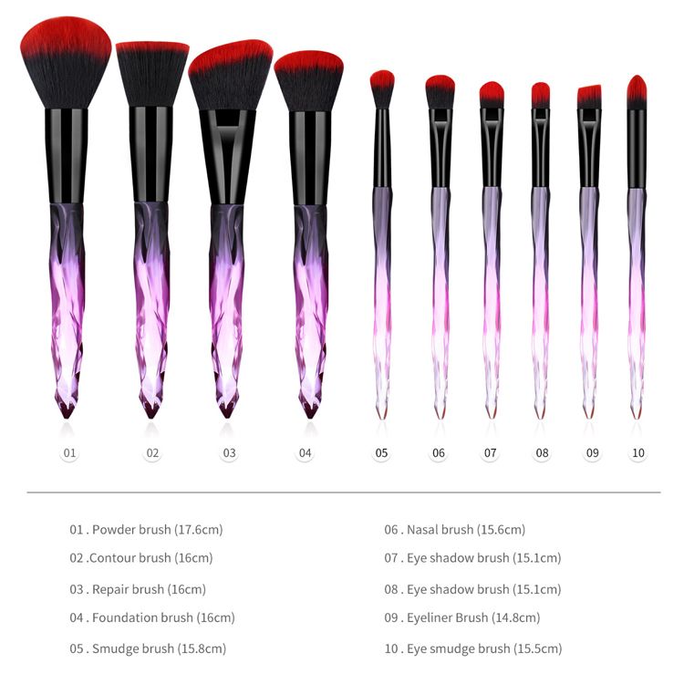 2020 Make Up Accessories red Color for Christmas Custom Brush Makeup Cosmeticos Makeup brushes