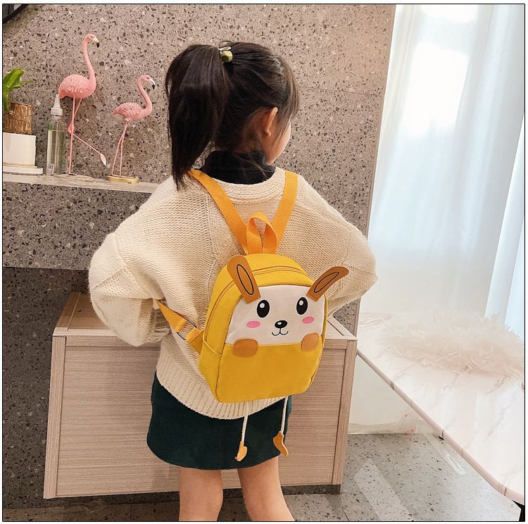 Childrens Bag 1-3-5 Years Old Boys Canvas Backpack Cartoon Cute Girl