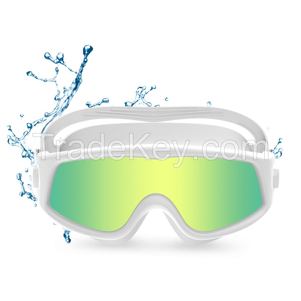 Adult swim goggles anti-fog, mirrored coating lens