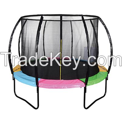 cheap 8ft 10ft 12ft 14ft round outdoor kids trampoline with safe net for sale