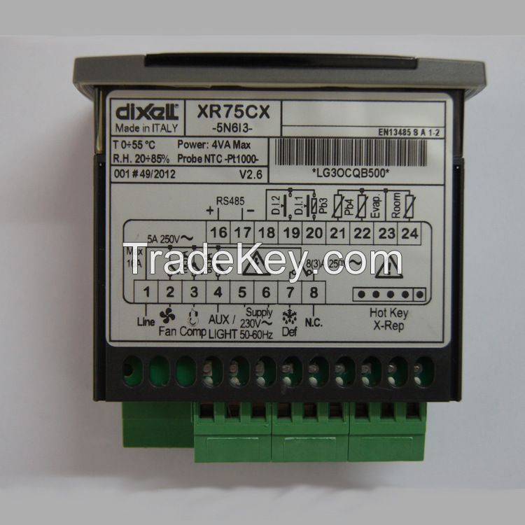 Original dixell medium and low temperature air cooling thermostat xr75cx