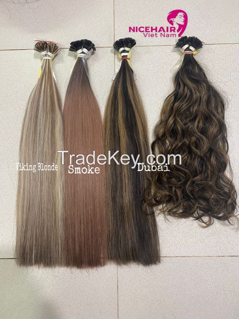 Flat tip hair extensions