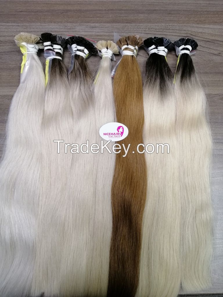 Flat tip hair extensions