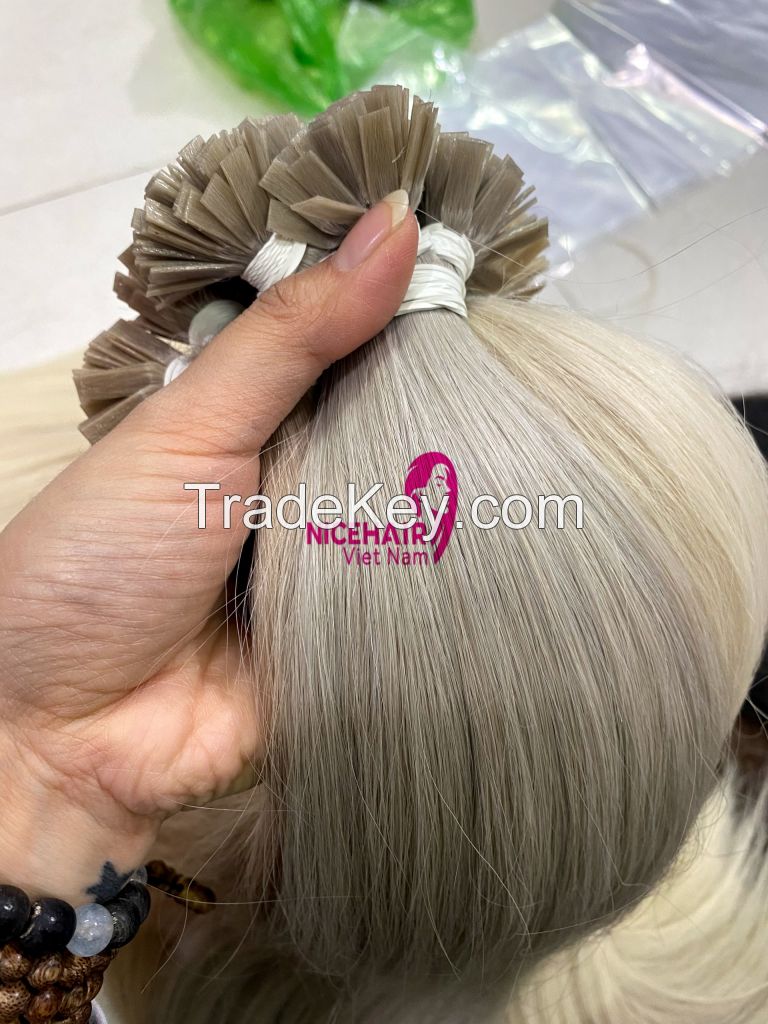 Flat tip hair extensions