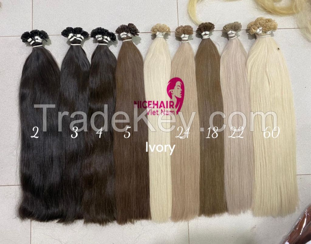 Flat tip hair extensions