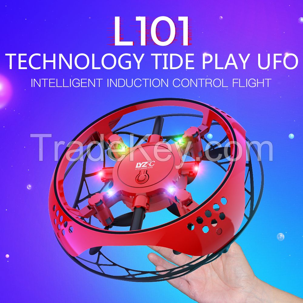 Cheapest L101 Mini Drone For Kid Anti-Collision Remote Control Led UFO Intelligent Induction Quadcopter Aircraft Flying RC Toys