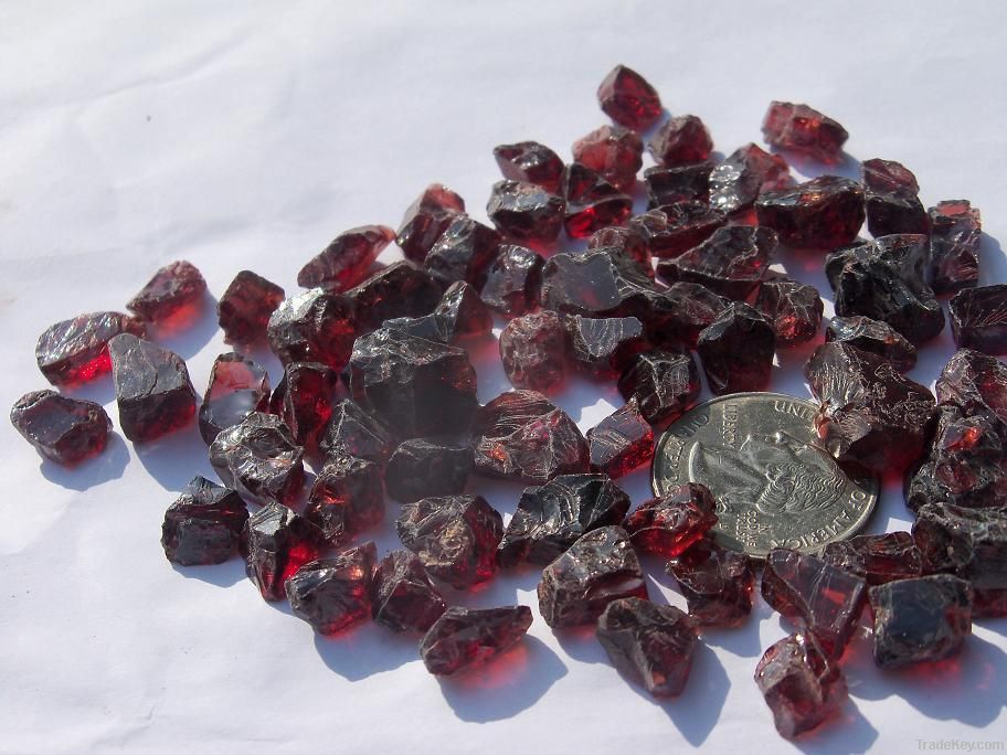 Garnet rough facet grade stones