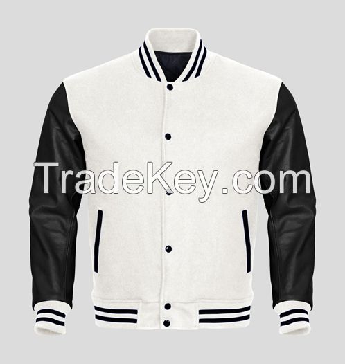 Best quality wool and leather sleeves embroiders varsity jackets custom varsity jacket manufacture custom made logo and patches