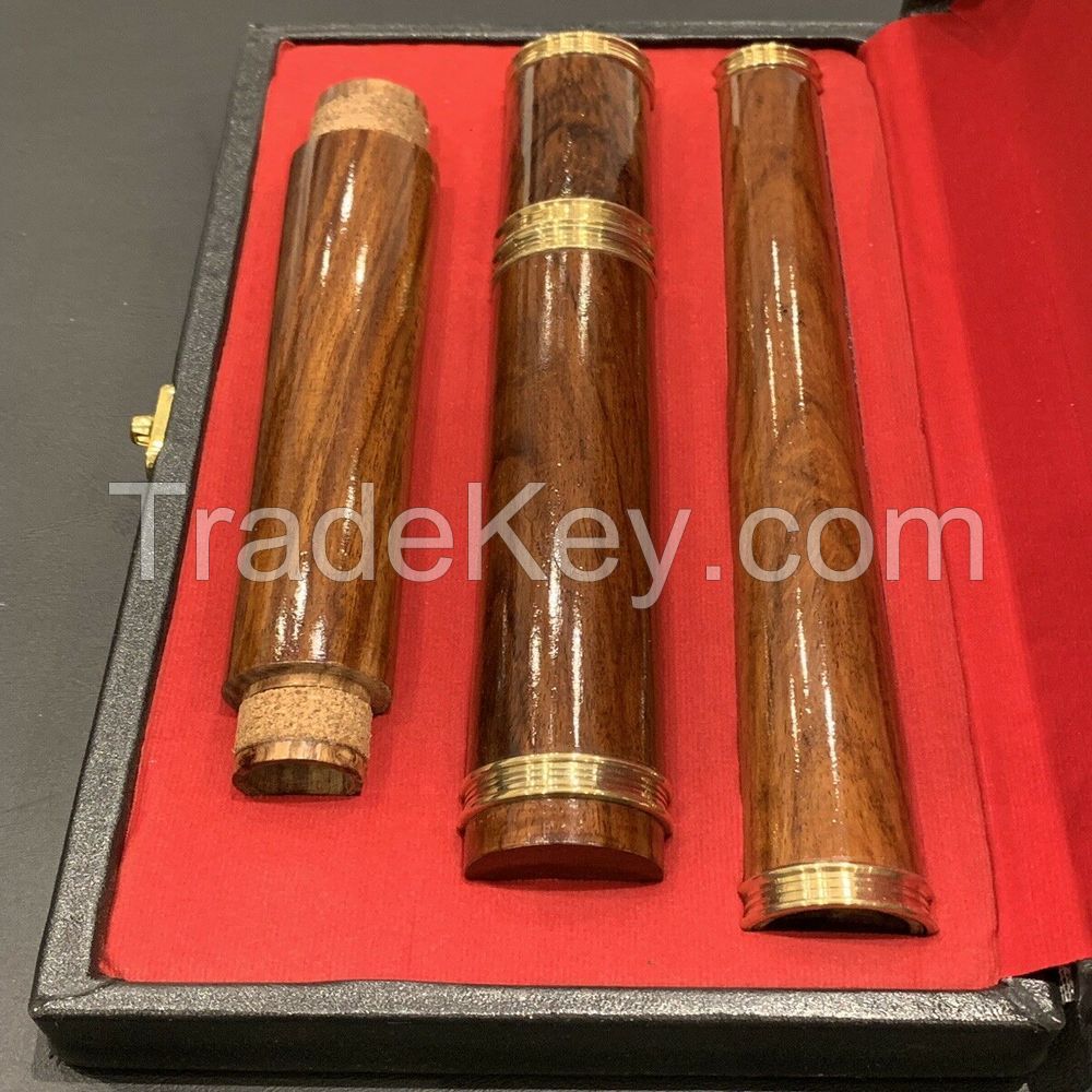 Natural Irish D Flute With 6 Keys Rosewood 4 pcs With Case