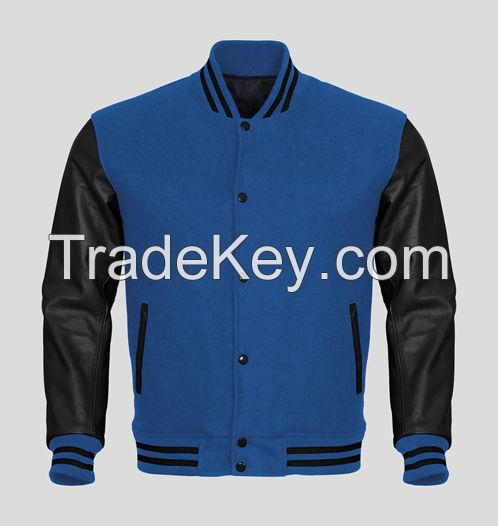 Best quality wool and leather sleeves embroiders varsity jackets custom varsity jacket manufacture custom made logo and patches