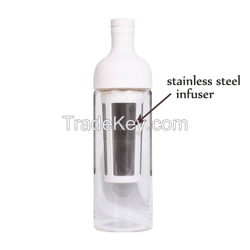 High Quality 800ml Cold Brew Coffee Bottle with Stainless Steel Infuser