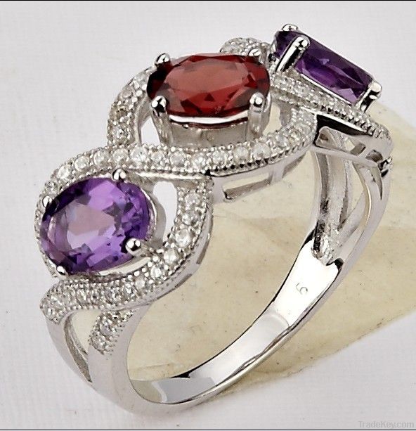 Silver Jewelry Rings (Fashion Amethyst)