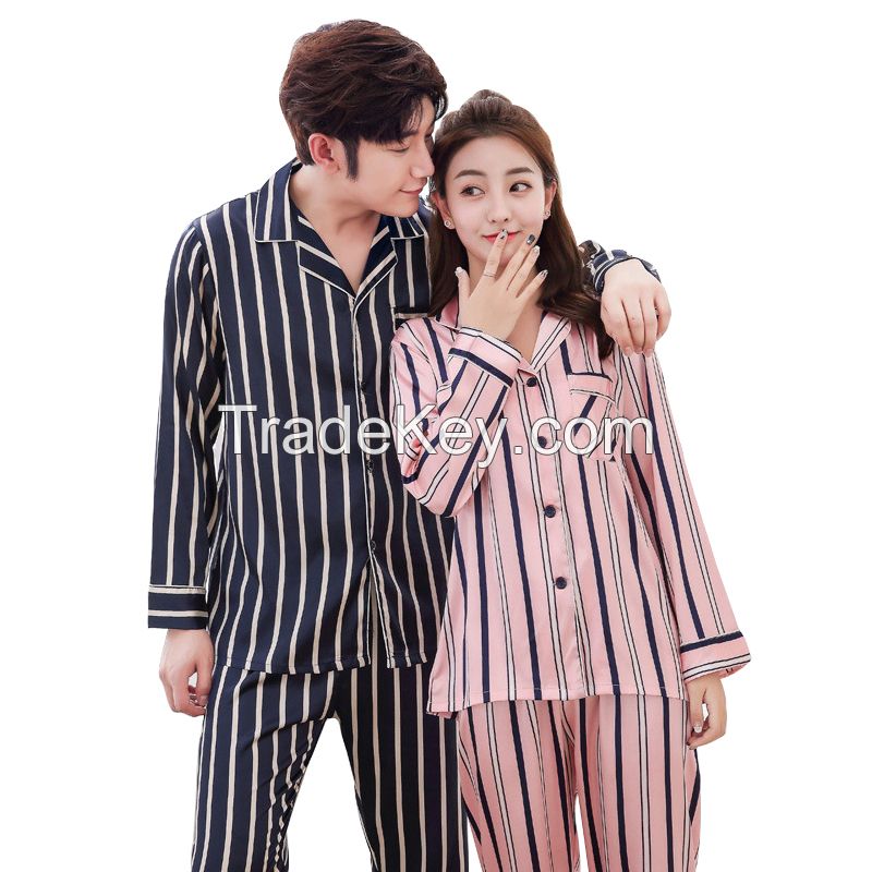 Wholesale Family pajamas Occupy Home Lady Suit Pajamas Temperament Ice Silk Women&apos;s Pyjamas cou