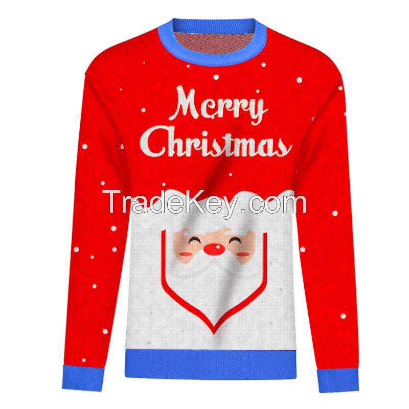 Unisex Christmas costume New Design Ladies Fashion Sweater Custom Print Mens Christmas Sweaters