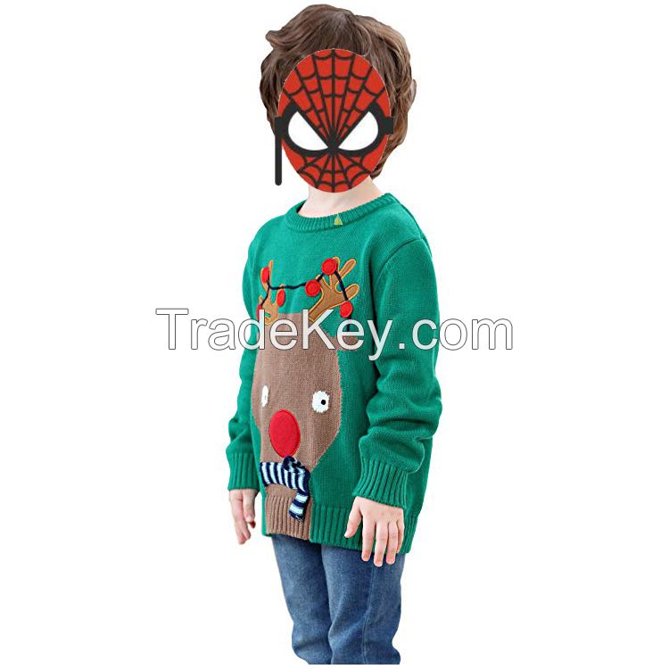 Wholesale novelty kids Christmas sweater Funny design pullover top Coat Custom children christmas ju