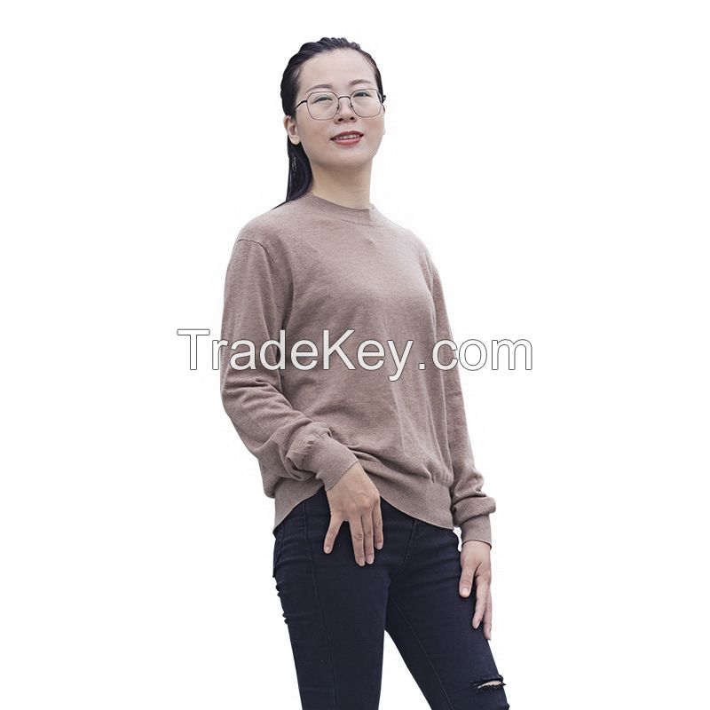 Custom Women&apos;s Sweater Pullover Winter Knit Half Turtleneck Wool Cashmere Sweater Women plus si