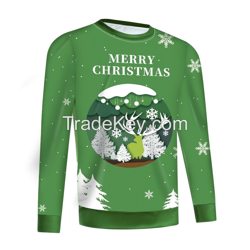 OEM & ODM 2021 New design jumper winter Christmas outfit pullover jacket Plus size men&apos;s hoodie