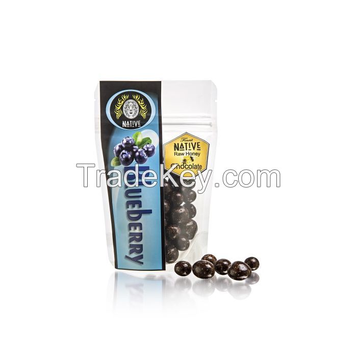 Sell Blueberries Coated In Raw Honey Chocolate 100g