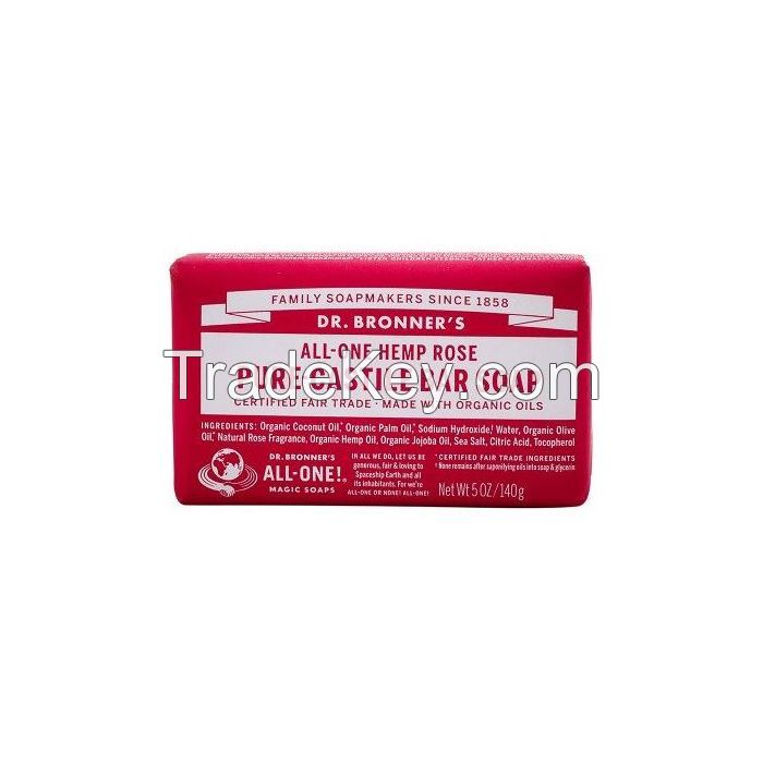 Sell Dr Bronner Pure Castile Soap Bar Rose 140g