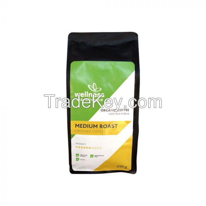 Sell Wellness Organic Ground Coffee Medium Roast 250g