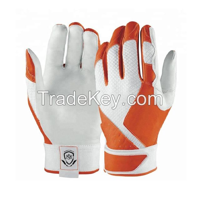 Factory OEM/ODM Extra Durable Synthetic Clean Up Softball Baseball Batting Gloves