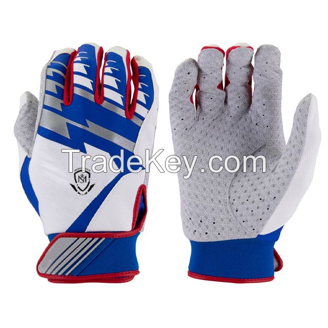 Factory OEM/ODM Extra Durable Synthetic Clean Up Softball Baseball Batting Gloves