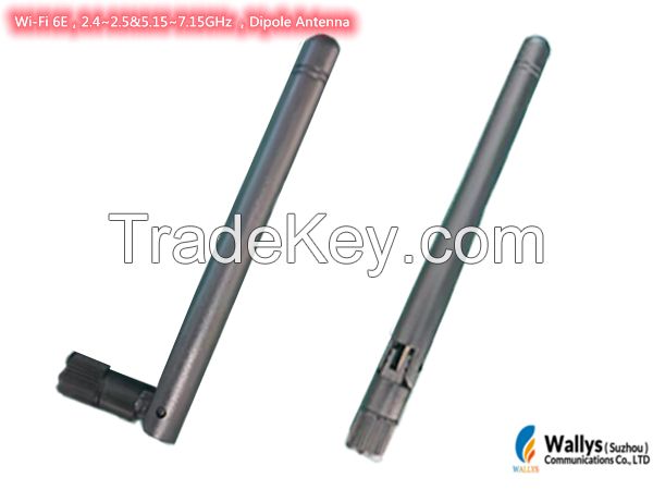 DRA24126ESBE Wi-Fi 6Eï¼�2.4~2.5&amp;amp;5.15~7.15GHz ï¼�Dipole Antenna