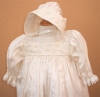 Christening Gown silk dupioni handbeaded