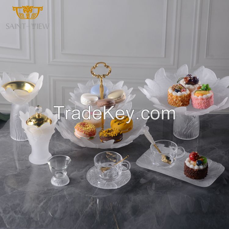 SAINT-VIEW Crystal Vase Manufactures Ramadan Mubkhar Backoor Gift Set Coffee Tray Gift Souvenir Shop Wholesale