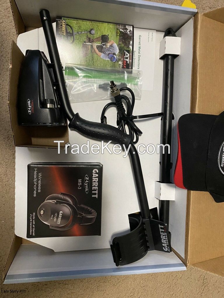 Garrett AT MAX Metal Detector with 8.5x11&quot; Coil &amp; Wireless Headphones Excelent