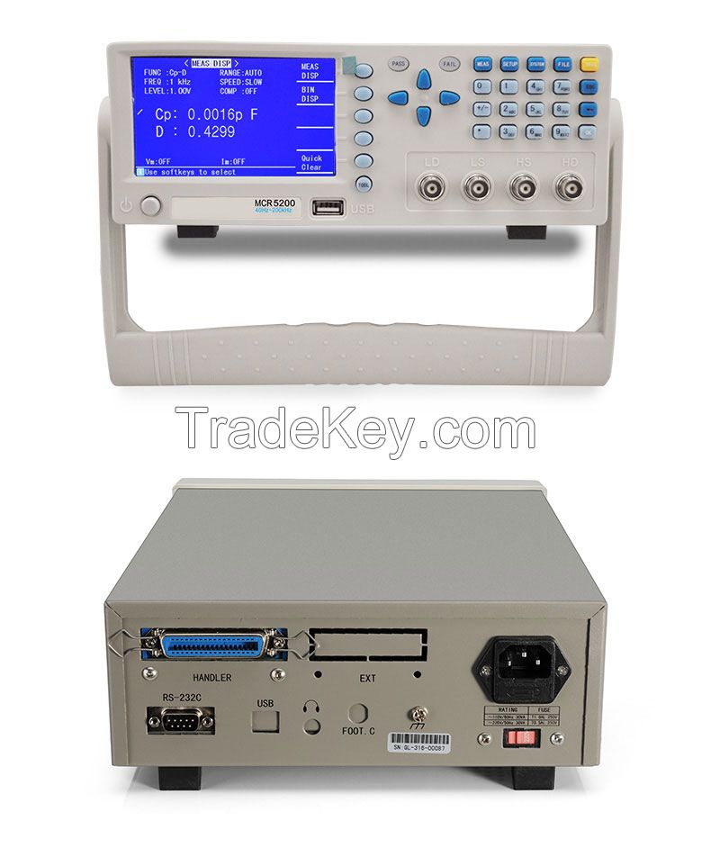 LCD Display China Factory Digital Electric Bridge Tester 40Hz - 200KHZ High Frequency Digital LCR Meter