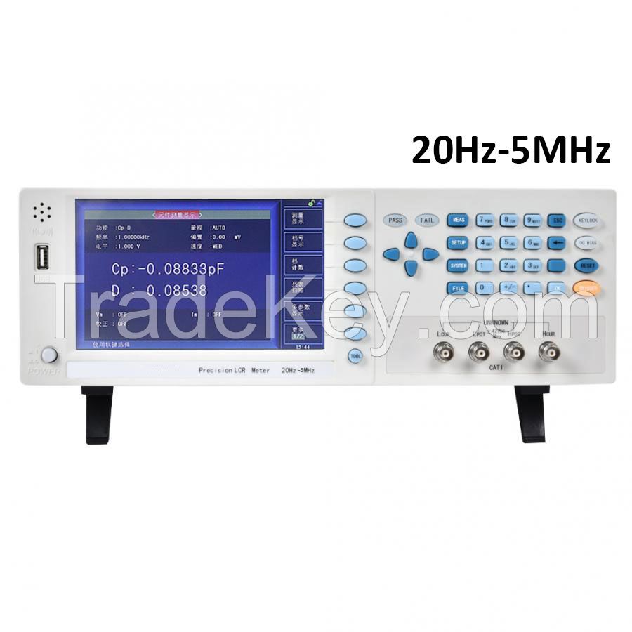 20Hz-5MHz Benchtop Digital Capacitance Resistance Impedance Continuously Adjust Inductance Bridge Lcr Meter